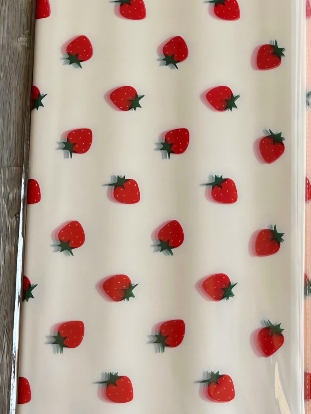 Strawberry Themed Floral Wrapping Paper Gift Pink 5 Sheets